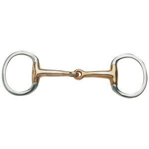 Eggbutt Snaffle Thin Copper Mouth Stainless Steel-Ascot Saddlery-The Equestrian