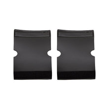 Black horse riding stirrups isolated on white background, no brand visible.