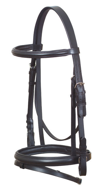 Bridle Dressage Leather Eurohunter Black-Ascot Saddlery-The Equestrian