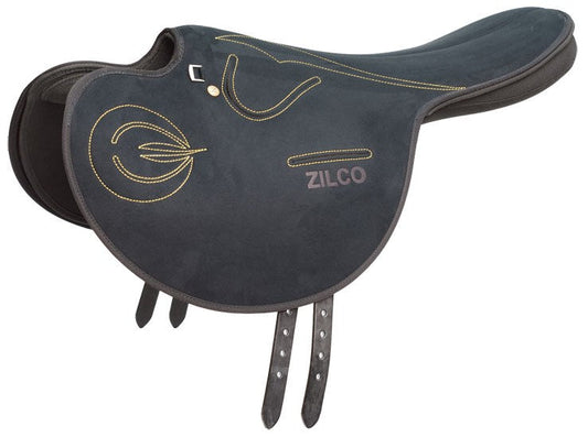 Saddle Exercise Suede Zilco Black-Ascot Saddlery-The Equestrian