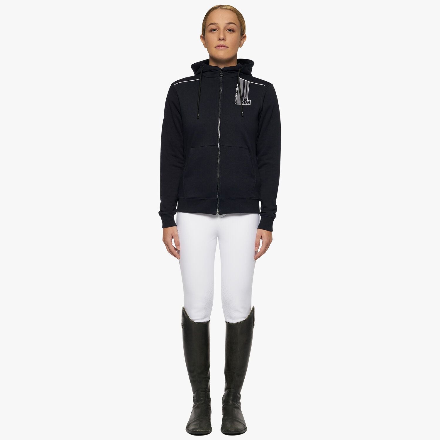 Cavalleria Toscana CT Team Daytona Hoodie - Girls-Trailrace Equestrian Outfitters-The Equestrian