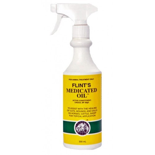 Flints Medicated Oil Iah 500ml-Ascot Saddlery-The Equestrian