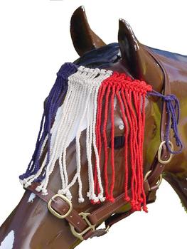 Flyveil Waxed String Red White Blue-Ascot Saddlery-The Equestrian