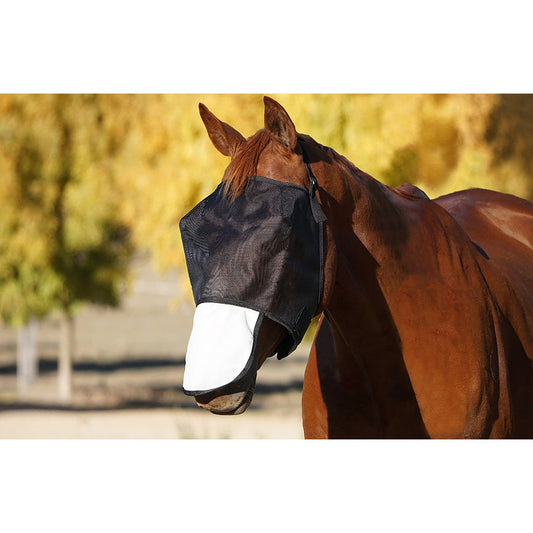 Flyveils By Design Nose Cover Fly Mask Black-Ascot Saddlery-The Equestrian