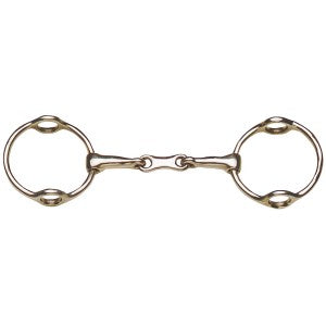 Gag Snaffle 75mm Rings French Mouth Stainless Steel 12.5cm 5.0"-Ascot Saddlery-The Equestrian