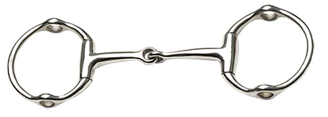 Gag Snaffle Eggbutt Jointed Mouth Stainless Steel-Ascot Saddlery-The Equestrian