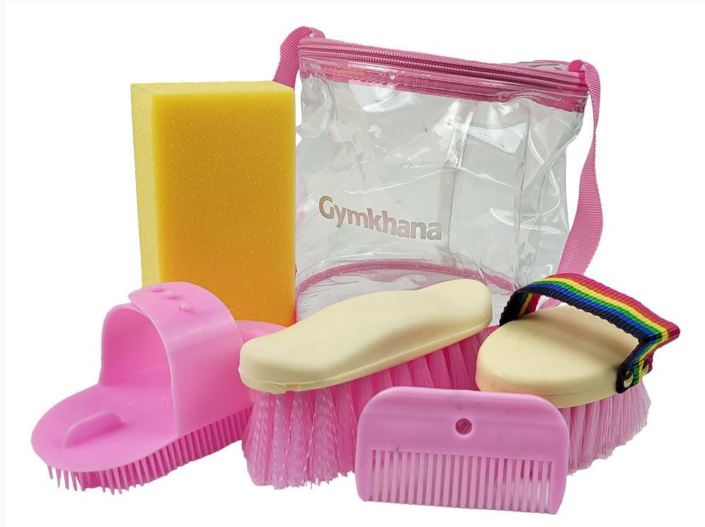 Grooming Kit Gymkhana 6 Piece Pink-Ascot Saddlery-The Equestrian