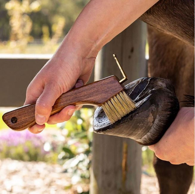 Hairy Pony Hoof Pick & Brush Copper-Ascot Saddlery-The Equestrian