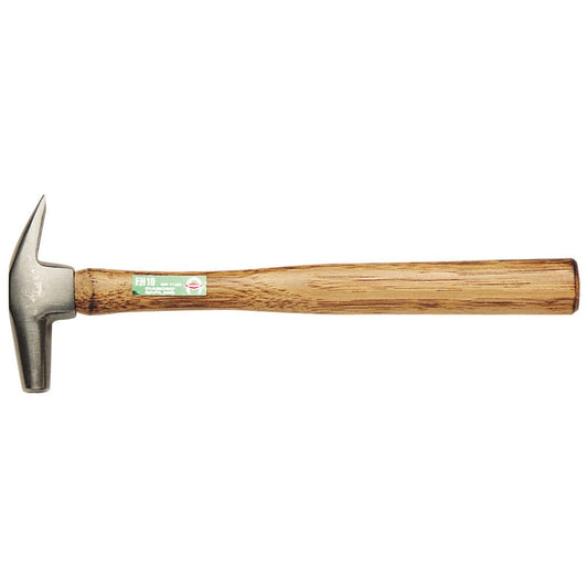 Claw hammer with wooden handle isolated on a white background.