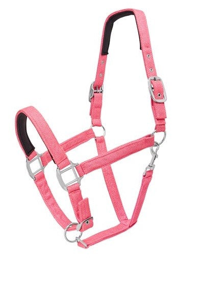 Headstall Webbing Glitter Pink-Ascot Saddlery-The Equestrian