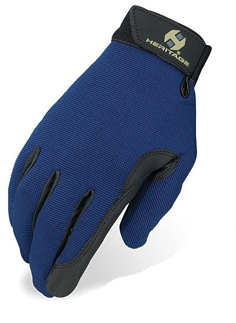 Gloves Heritage Performance Navy-Ascot Saddlery-The Equestrian