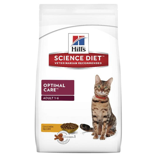 Hills Science Diet Adult Optimal Care Dry Cat Food 10kg-Pet-The Equestrian