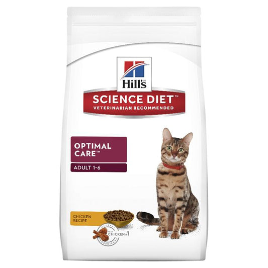 Hills Science Diet Adult Optimal Care Dry Cat Food 4kg-Pet-The Equestrian