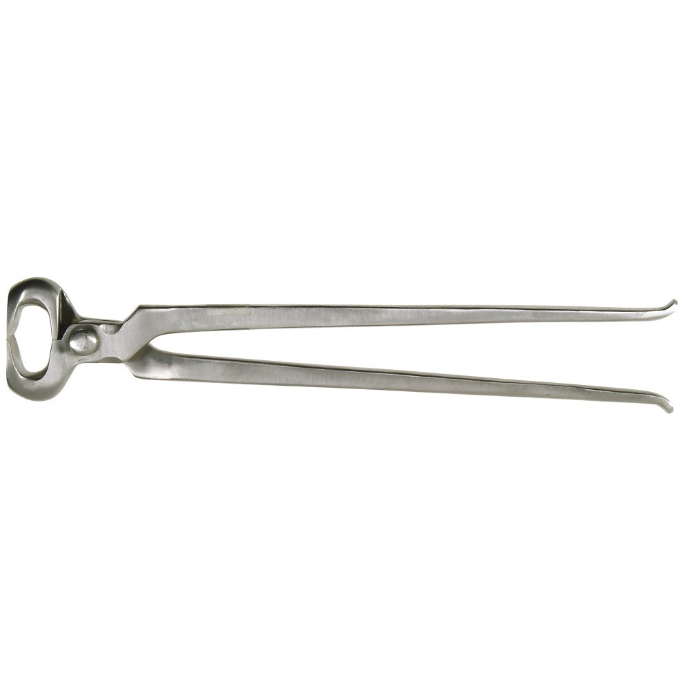 Stainless steel surgical forceps on a white background.