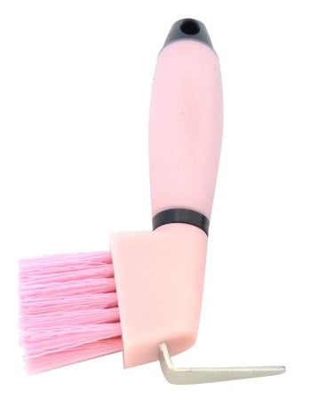 Hoof Pick & Brush Gelgrip Pink-Ascot Saddlery-The Equestrian