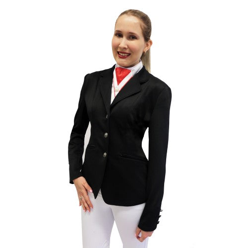 Riding Jacket Huntington Hudson Black Ladies-Ascot Saddlery-The Equestrian