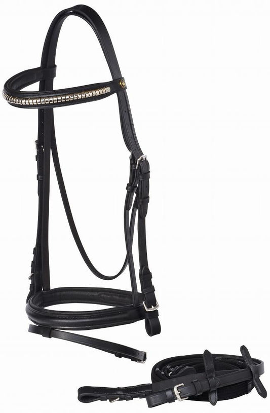 Bridle Hanoverian Clinch Leather Jeremy & Lord Black-Ascot Saddlery-The Equestrian