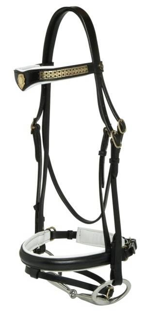 Bridle Hanoverian Transition Leather Jeremy & Lord Black-Ascot Saddlery-The Equestrian