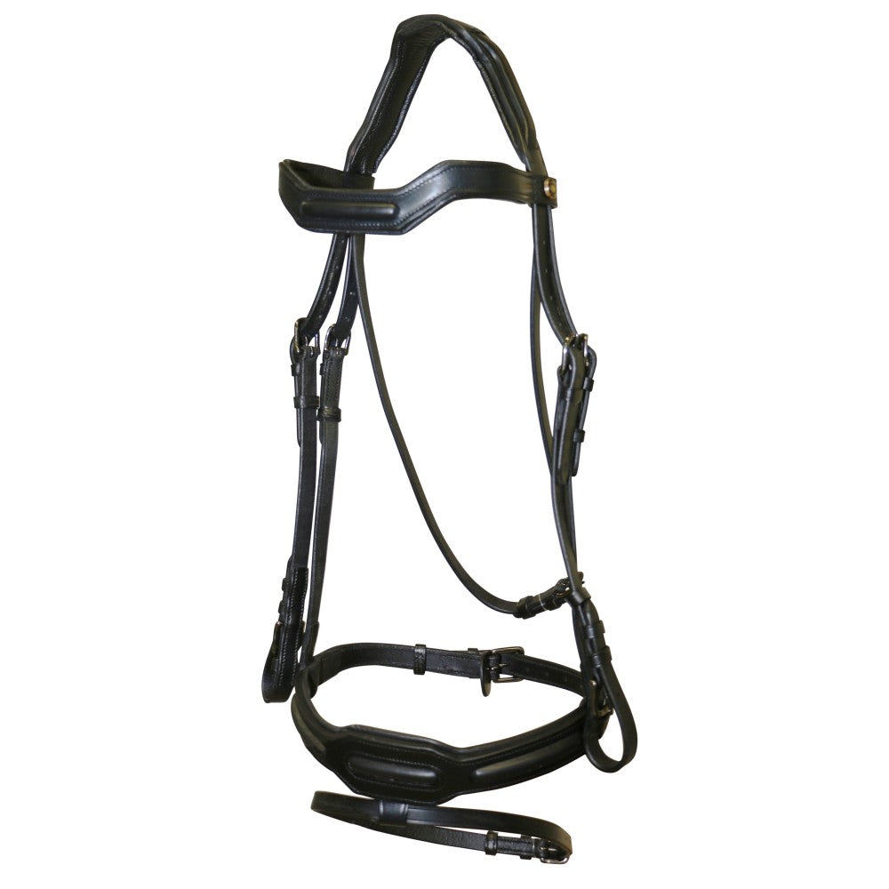 Jeremy & Lord Bridle Premier Blk Buckle Leather Black-Ascot Saddlery-The Equestrian