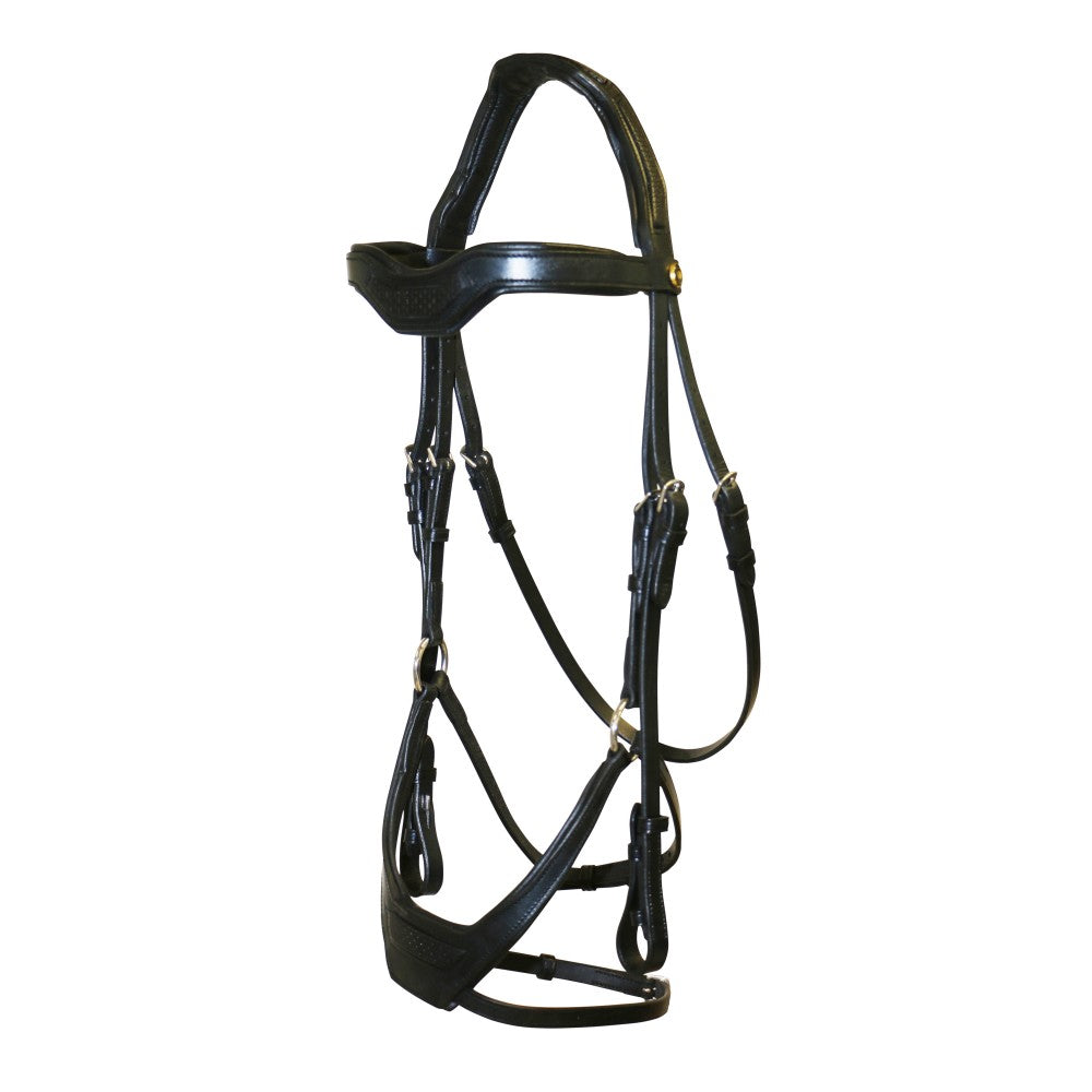 Bridle Premier Micklem Style Leather Jeremy & Lord Black Full-Ascot Saddlery-The Equestrian