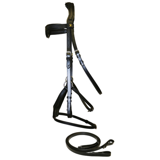 Bridle Premier Micklem Style Leather Jeremy & Lord Black Full-Ascot Saddlery-The Equestrian