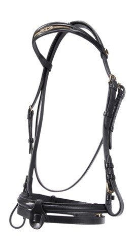 Bridle Hanoverian Prestige Leather Jeremy & Lord Full Black-Ascot Saddlery-The Equestrian