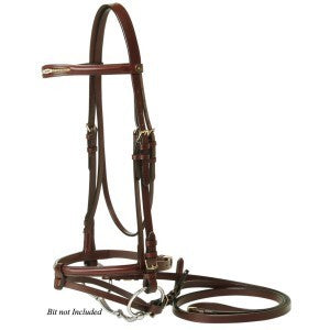Bridle Hanoverian Prestige Leather Jeremy & Lord Full Brown-Ascot Saddlery-The Equestrian