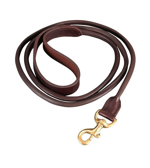 Leather Dog Leash Rolled Jeremy & Lord 182cm 16mm-Ascot Saddlery-The Equestrian