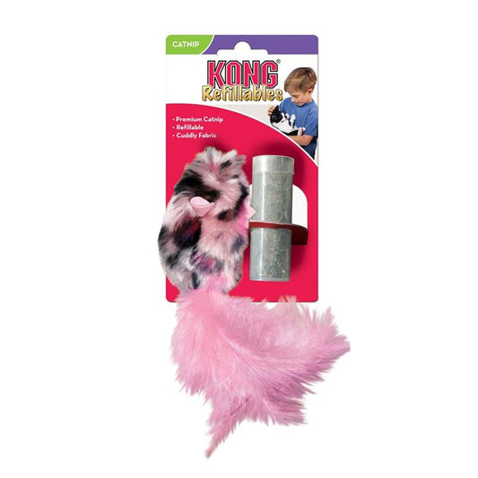 KONG Feather Field Mouse Refillable Plush Catnip Cat Toy with American Catnip-Lucky Pet Supplies-The Equestrian