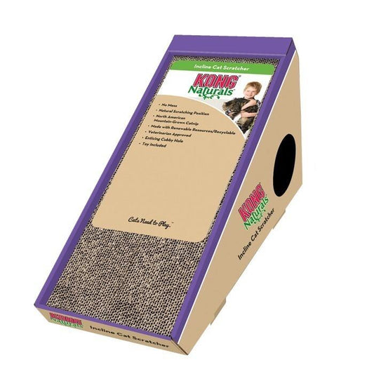 KONG Naturals Incline Cardboard Cat Scratcher-Lucky Pet Supplies-The Equestrian