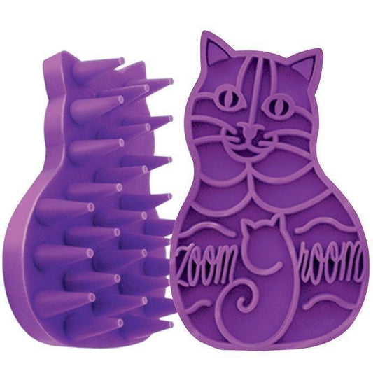 KONG ZoomGroom Silicone Cleaning Brush for Cats-Lucky Pet Supplies-The Equestrian