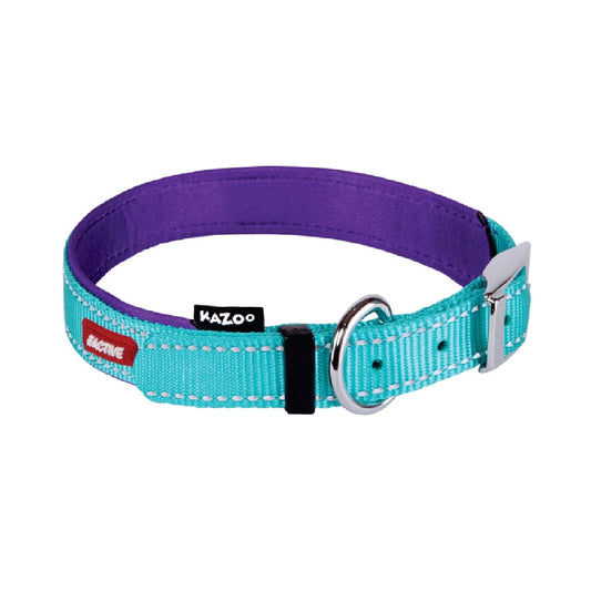Kazoo Dog Collar Active Aqua & Purple-Ascot Saddlery-The Equestrian