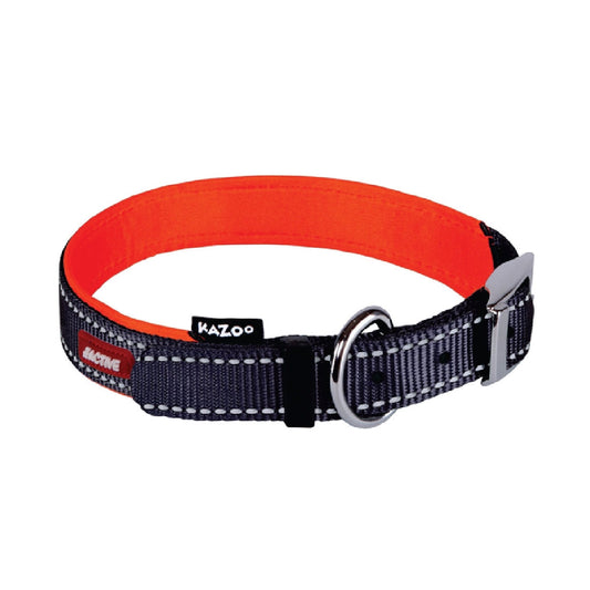 Kazoo Dog Collar Active Slate & Orange-Ascot Saddlery-The Equestrian