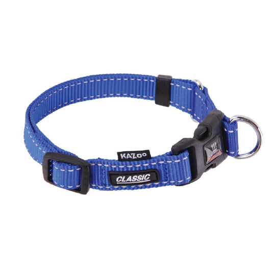 Kazoo Dog Collar Classic Adjustable Blue-Ascot Saddlery-The Equestrian