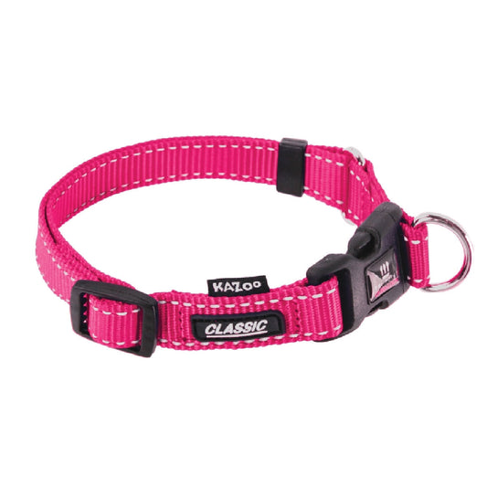 Kazoo Dog Collar Classic Adjustable Pink-Ascot Saddlery-The Equestrian
