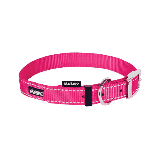 Kazoo Dog Collar Classic Pink-Ascot Saddlery-The Equestrian