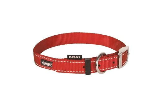 Kazoo Dog Collar Classic Red-Ascot Saddlery-The Equestrian