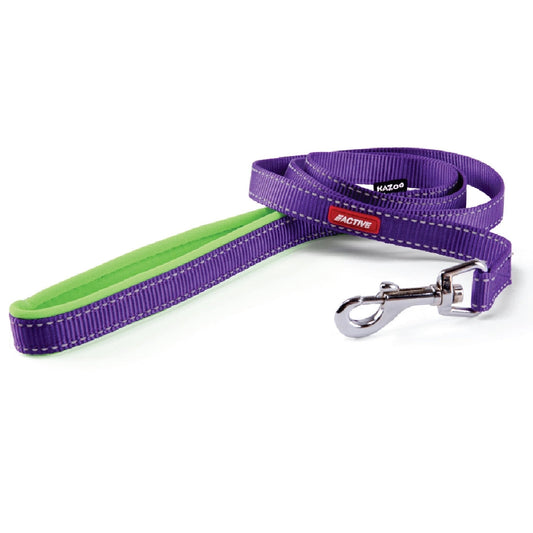 Kazoo Dog Leash Active Purple & Lime 1800mm-Ascot Saddlery-The Equestrian