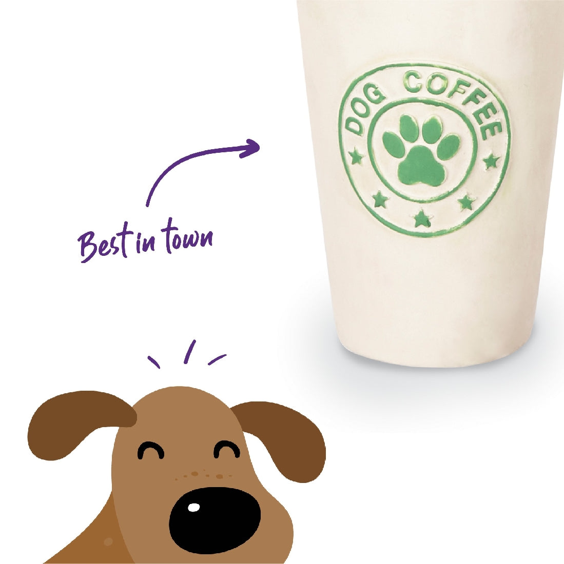 Kazoo Dog Toy Latex Coffee Cup Medium-Ascot Saddlery-The Equestrian