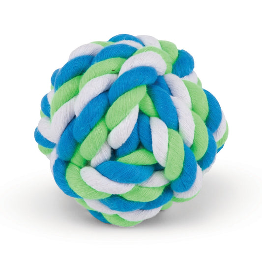 Kazoo Dog Toy Twisted Rope Knot Ball-Ascot Saddlery-The Equestrian