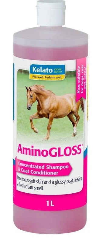 Shampoo Kelato Amino Gloss 1litre-Ascot Saddlery-The Equestrian