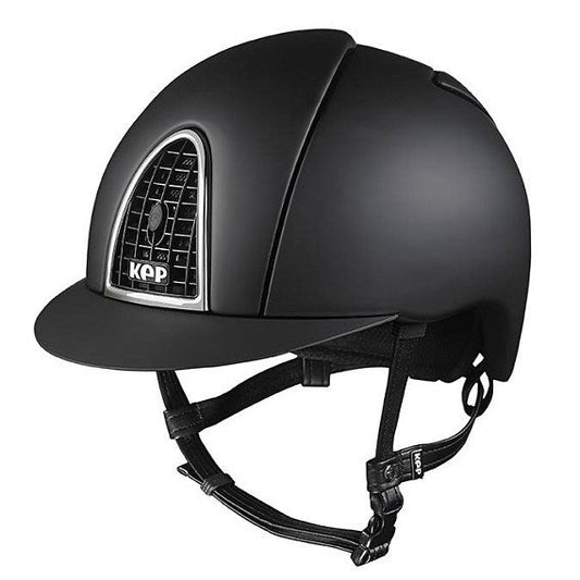 Helmet Kep Cromo Textile Black & Black Grid-Ascot Saddlery-The Equestrian