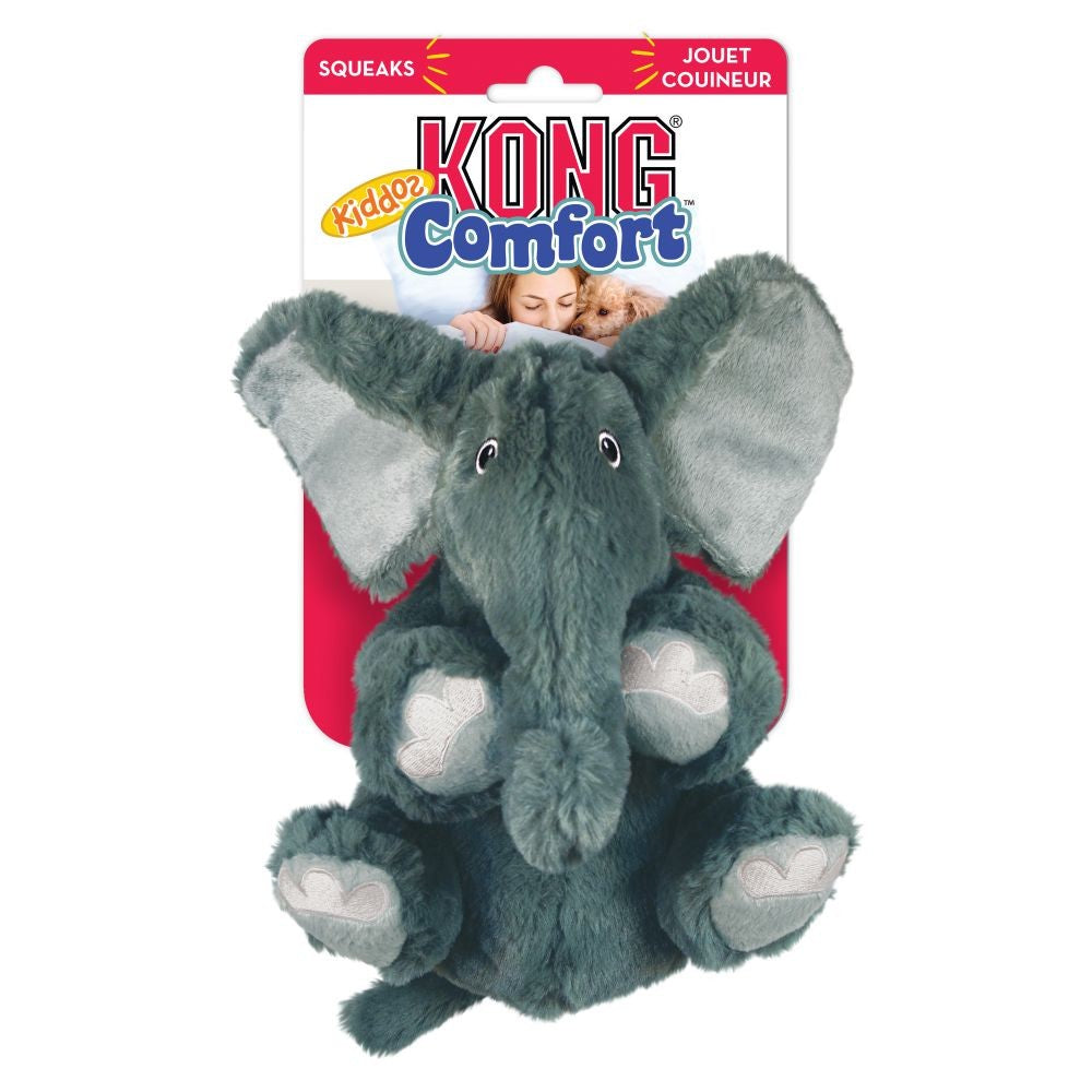 Kong Dog Toy Comfort Kiddos Security Elephant-Ascot Saddlery-The Equestrian