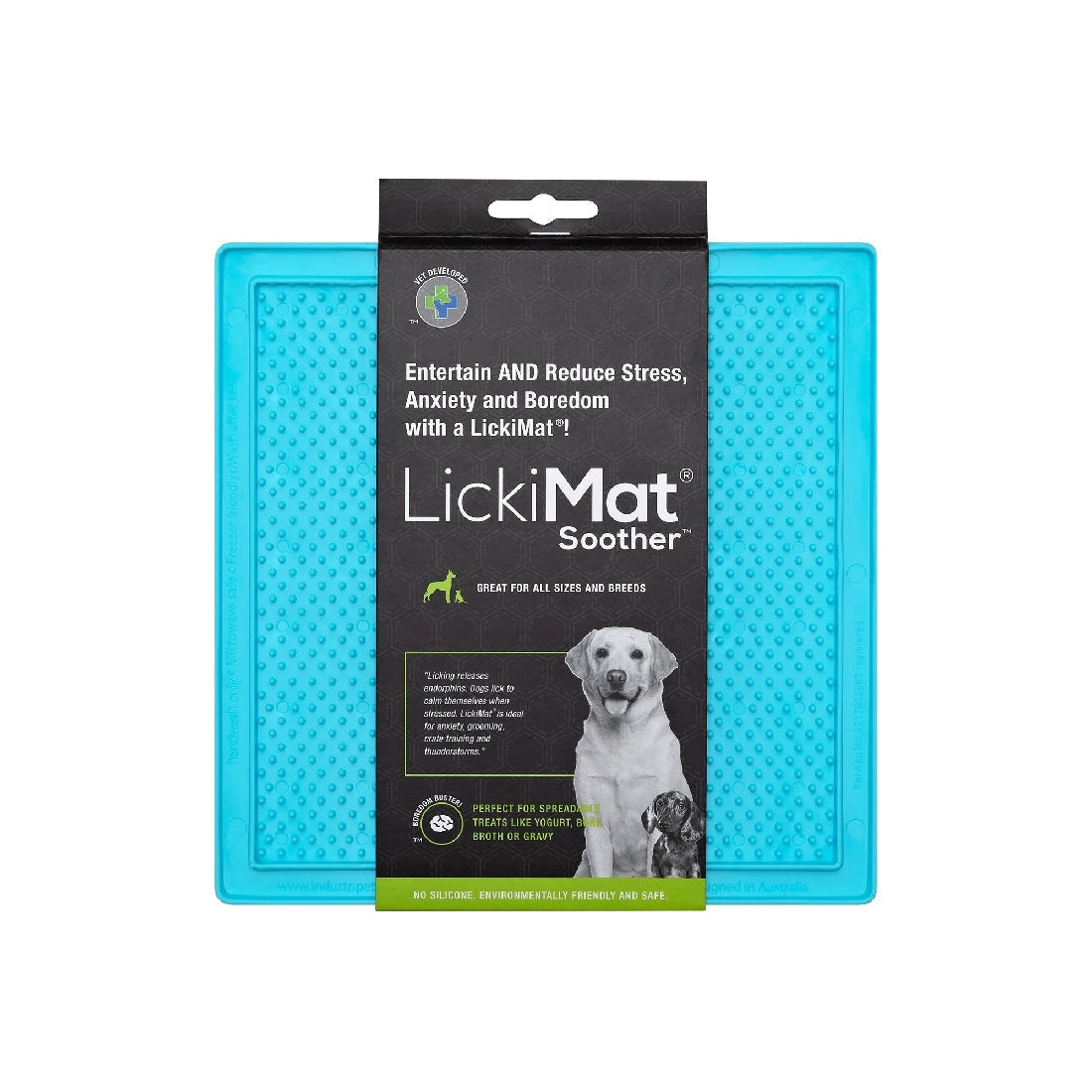 Lickimat Original Soother Large Licking Mat Blue-Ascot Saddlery-The Equestrian
