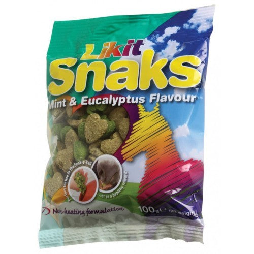 Bag of Likit Snaks mint and eucalyptus horse treat.