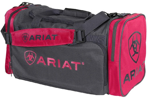 Luggage Ariat Gear Bag Junior Pink & Charcoal-Ascot Saddlery-The Equestrian