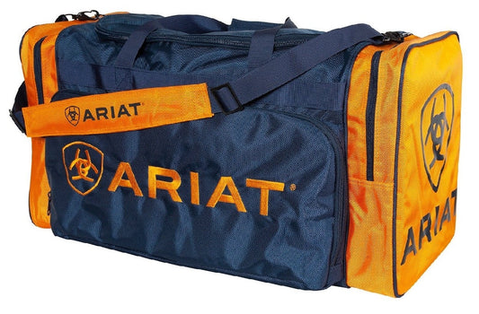Luggage Ariat Gear Bag Large Orange & Navy-Ascot Saddlery-The Equestrian