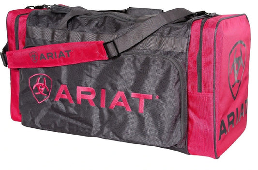Luggage Ariat Gear Bag Large Pink & Charcoal-Ascot Saddlery-The Equestrian