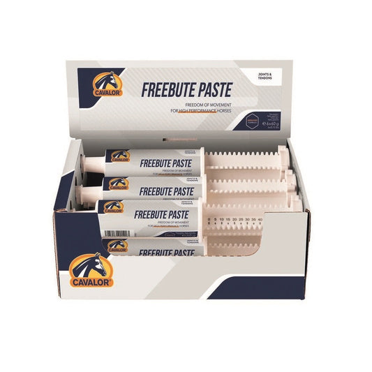 Box of Cavalor Equicare Freebute paste for high-performance horses.