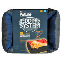 1 Pet X Petlife Bed Throw Pad Self Warming Blue Charcoal-Ascot Saddlery-The Equestrian